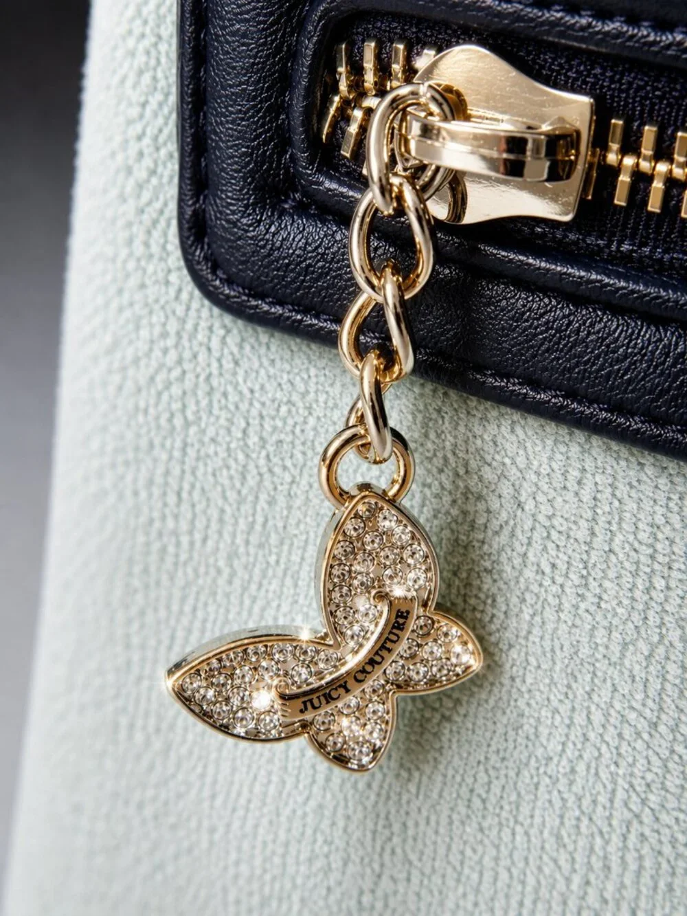 JUICY COUTURE Wingin It Crystal Mini Backpack & Heart Coin Pouch Wallet Key NWT
